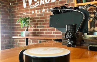 Wooden Robot Coffee Bar